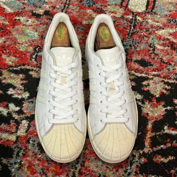 VERY GOOD adidas Originals Superstar II "All White" Shell Toe Triple White 12 - Picture 2 of 10